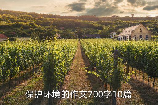 保護環境的作文700字10篇