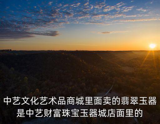 中藝文化藝術品商城里面賣的翡翠玉器是中藝財富珠寶玉器城店面里的