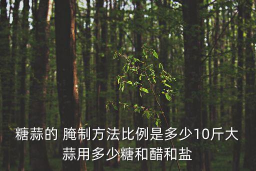 糖蒜的 腌制方法比例是多少10斤大蒜用多少糖和醋和鹽