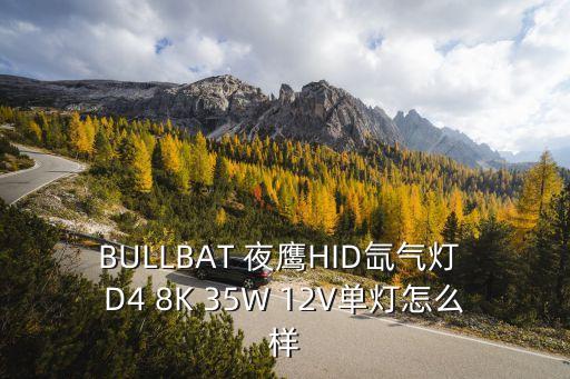 BULLBAT 夜鷹HID氙氣燈 D4 8K 35W 12V單燈怎么樣