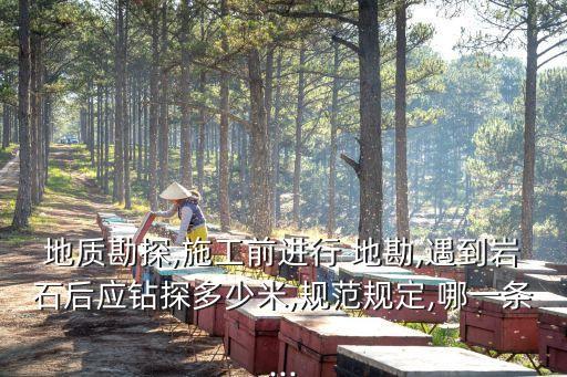 地質勘探,施工前進行 地勘,遇到巖石后應鉆探多少米,規范規定,哪一條...