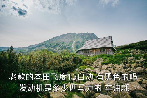 老款的本田飛度15自動(dòng) 有黑色的嗎 發(fā)動(dòng)機(jī)是多少匹馬力的 車油耗