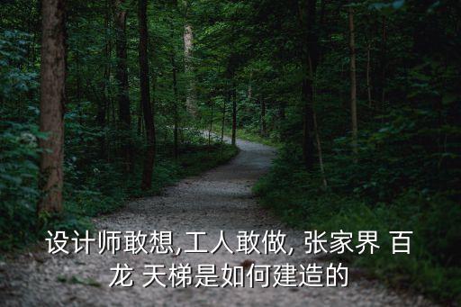 設計師敢想,工人敢做, 張家界 百龍 天梯是如何建造的