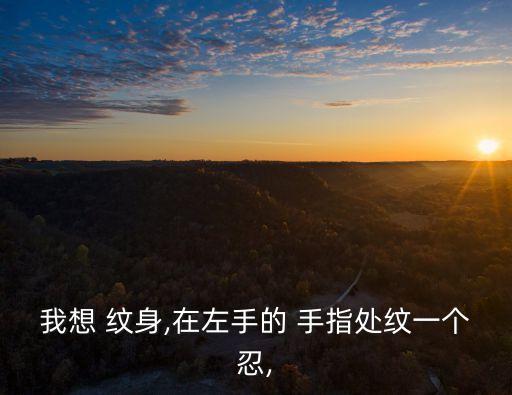 我想 紋身,在左手的 手指處紋一個忍,