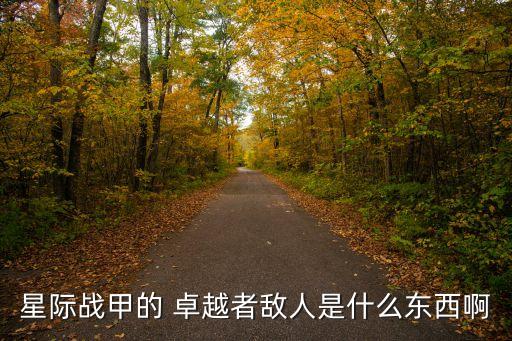 星際戰甲的 卓越者敵人是什么東西啊