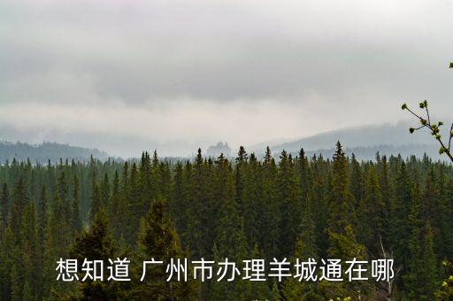 想知道 廣州市辦理羊城通在哪