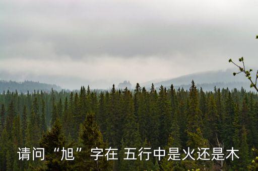 請(qǐng)問(wèn)“旭”字在 五行中是火還是木