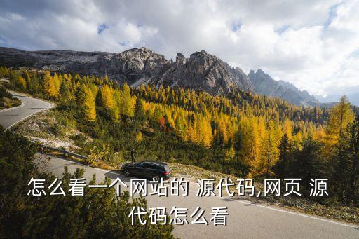 查看源代碼,怎么看?網絡瀏覽器怎么用來查看源代碼