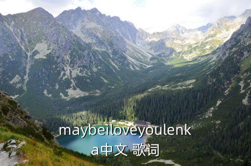 maybeiloveyoulenka中文 歌詞