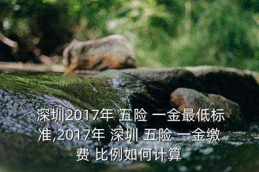 深圳2017年 五險 一金最低標準,2017年 深圳 五險 一金繳費 比例如何計算