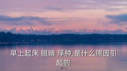 早上起床 眼睛 浮腫,是什么原因引起的