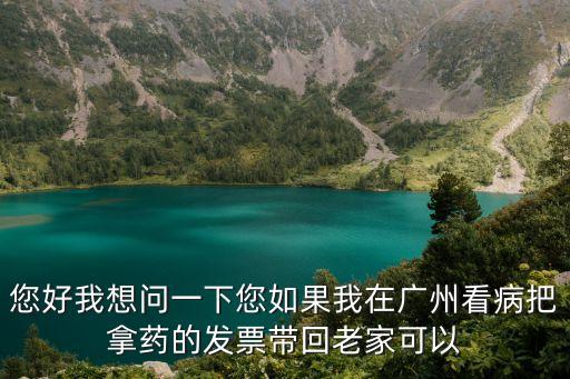 您好我想問一下您如果我在廣州看病把拿藥的發(fā)票帶回老家可以