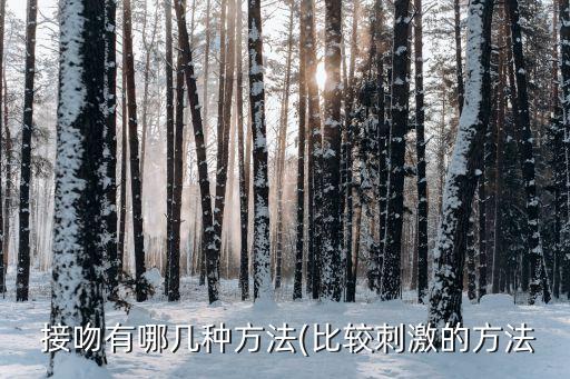  接吻有哪幾種方法(比較刺激的方法