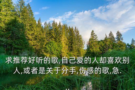 求推薦好聽的歌,自己愛的人卻喜歡別人,或者是關于分手,傷感的歌,急...
