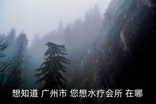 想知道 廣州市 您想水療會所 在哪