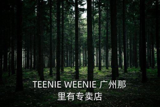 纖莉秀實體店廣州地址，TEENIE WEENIE 廣州那里有專賣店