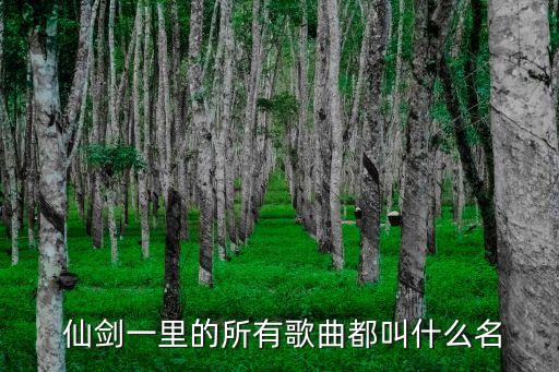  仙劍一里的所有歌曲都叫什么名