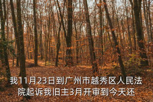 我11月23日到廣州市越秀區人民法院起訴我舊主3月開審到今天還