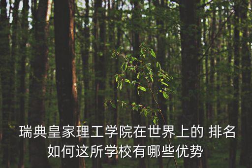  瑞典皇家理工學(xué)院在世界上的 排名如何這所學(xué)校有哪些優(yōu)勢(shì)