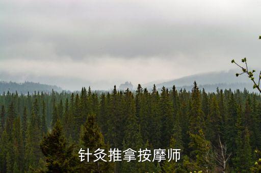 針灸推拿按摩師