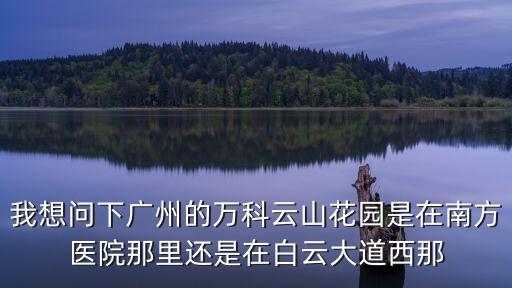 我想問下廣州的萬科云山花園是在南方醫院那里還是在白云大道西那