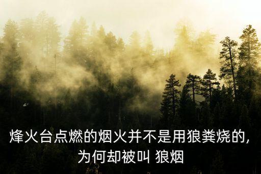 狼煙姐妹,用狼糞燒出來的煙是什么來頭?