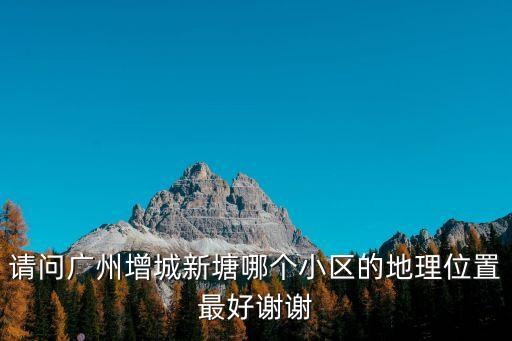 請(qǐng)問(wèn)廣州增城新塘哪個(gè)小區(qū)的地理位置最好謝謝