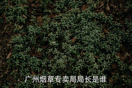 廣州煙草專賣局戶春和，廣州市煙草局局長是誰