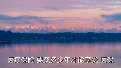 醫保要交多少年
