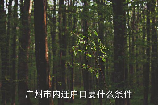 廣州市市內(nèi)轉(zhuǎn)戶口遷移，廣州市內(nèi)遷戶口手續(xù)是如何辦理