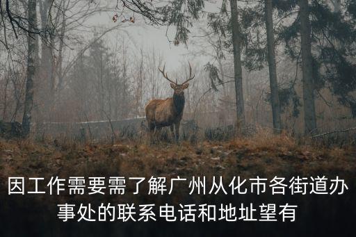 因工作需要需了解廣州從化市各街道辦事處的聯(lián)系電話和地址望有