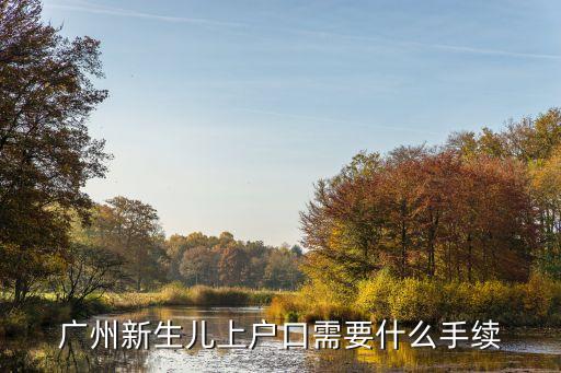 廣州新生兒上戶口需要什么手續(xù)