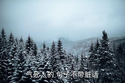 故意氣人的句子,有素質罵人特別狠的話