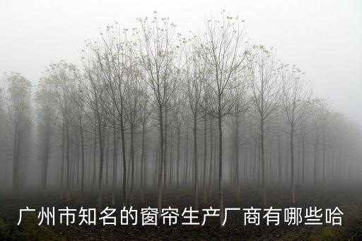 廣州有名的窗簾廠，廣州哪些窗簾公司有名氣的