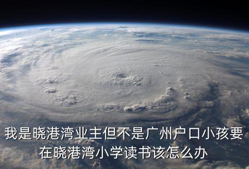 我是曉港灣業主但不是廣州戶口小孩要在曉港灣小學讀書該怎么辦