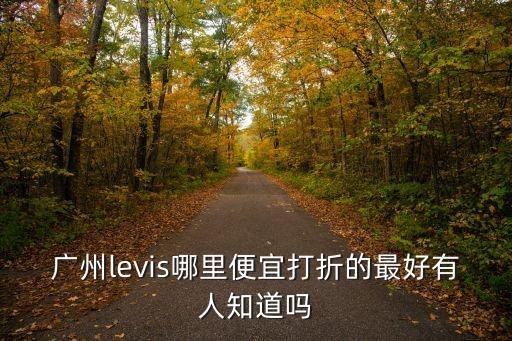 廣州levis哪里便宜打折的最好有人知道嗎
