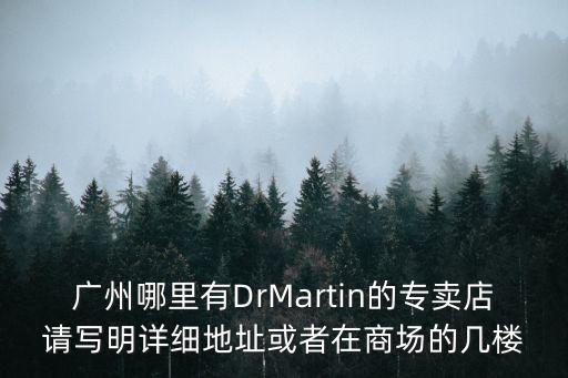 廣州哪里有DrMartin的專賣店請寫明詳細(xì)地址或者在商場的幾樓