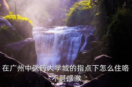 廣州中醫藥大學招待所，在廣州中醫藥大學城的指點下怎么住咯 不甚感激