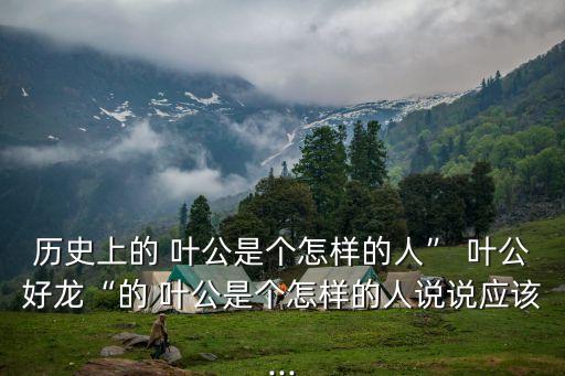 葉公好色