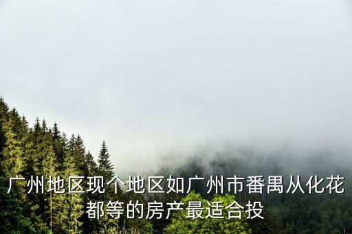 廣州地區現個地區如廣州市番禺從化花都等的房產最適合投