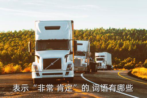 表示“非常 肯定”的 詞語有哪些