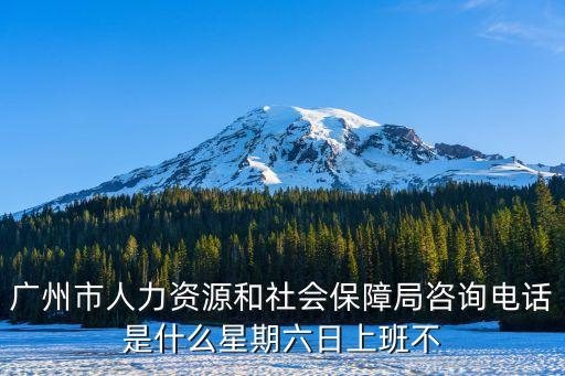 廣州市人力資源和社會保障局咨詢電話是什么星期六日上班不