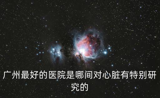 廣州最好的醫(yī)院是哪間對心臟有特別研究的