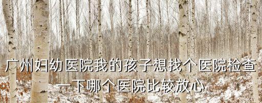 廣州市婦幼梁?jiǎn)⒎甯沽眩瑥V州婦幼醫(yī)院我的孩子想找個(gè)醫(yī)院檢查一下哪個(gè)醫(yī)院比較放心