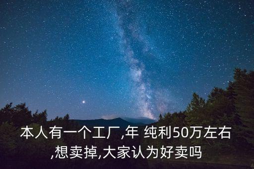 本人有一個(gè)工廠,年 純利50萬左右,想賣掉,大家認(rèn)為好賣嗎