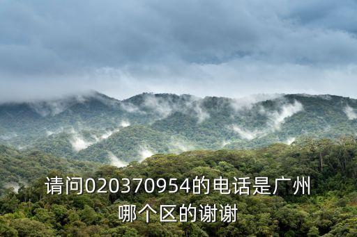 請問020370954的電話是廣州哪個區的謝謝