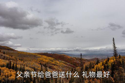  父親節給爸爸送什么 禮物最好