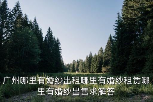 廣州租婚禮服的地方，廣州哪里可以租婚紗