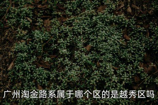 廣州淘金路系屬于哪個區的是越秀區嗎
