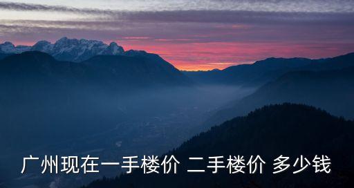 廣州中海名都二手房，廣州現在一手樓價 二手樓價 多少錢